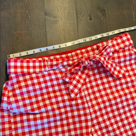 NWOT Lane Bryant Red Gingham Shorts & Belt - Picture 6 of 8